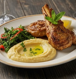 Fava Bean Puree & Lamb