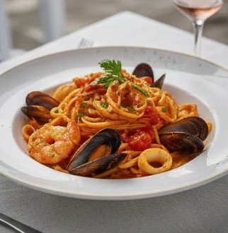 Grilled Octopus with Pasta